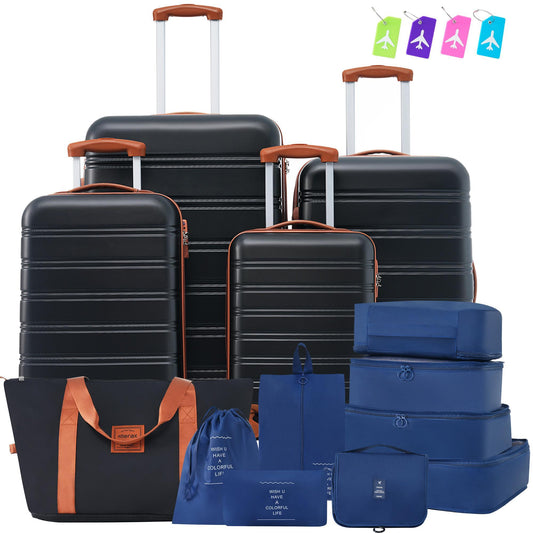 Hardshell Suitcase Set Of 4 Pieces, Lightweight 16 Inches, 20 Inches, 24 Inches, 28 Inches, Luggage Box - Enfance-Heureuse