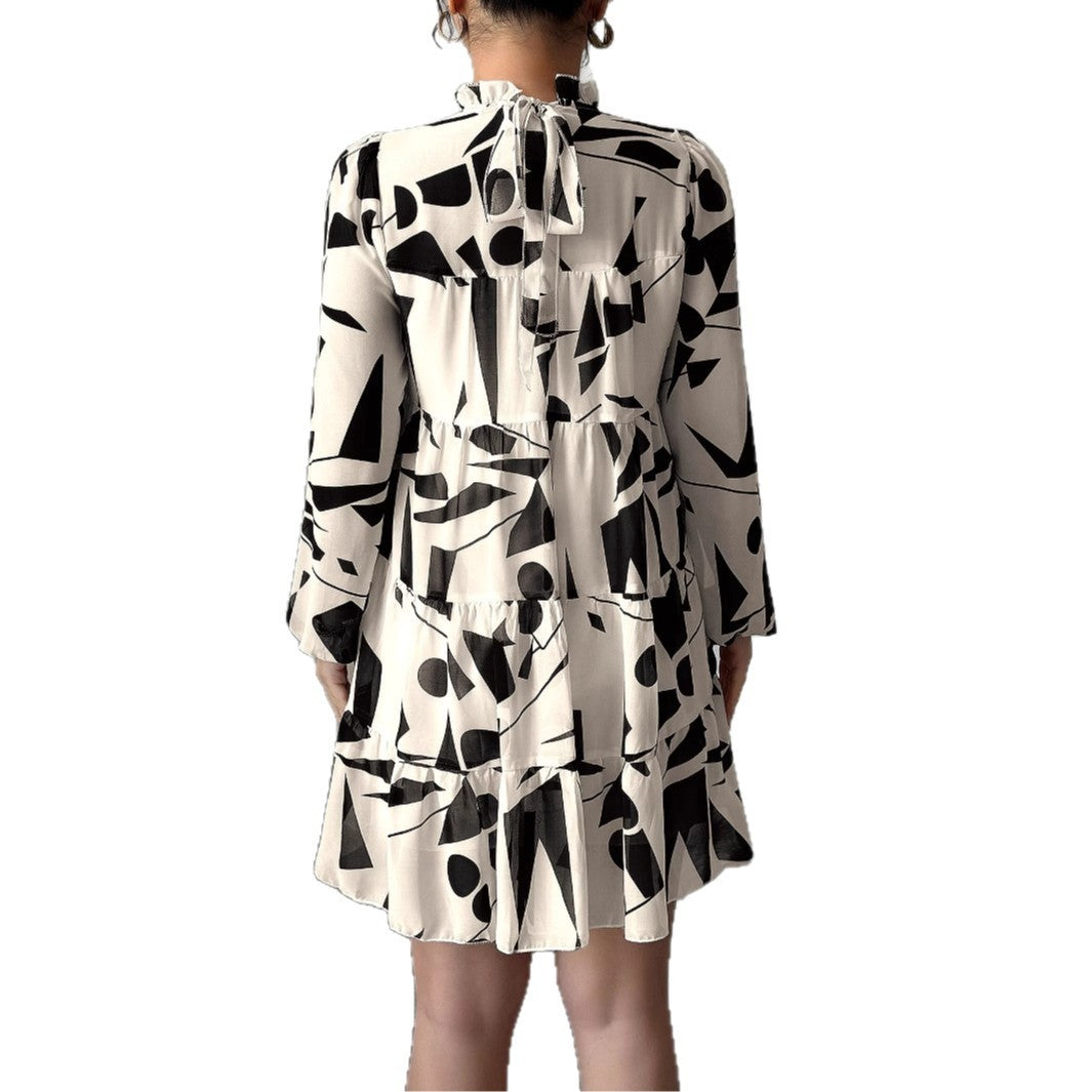 Simple Printed Skirt For Women Dress