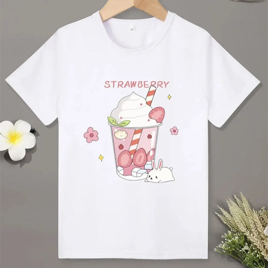 Children Boy T-shirt Clothes Casual Soft T-shirt Cute Cat Cartoon Pattern - Enfance-Heureuse