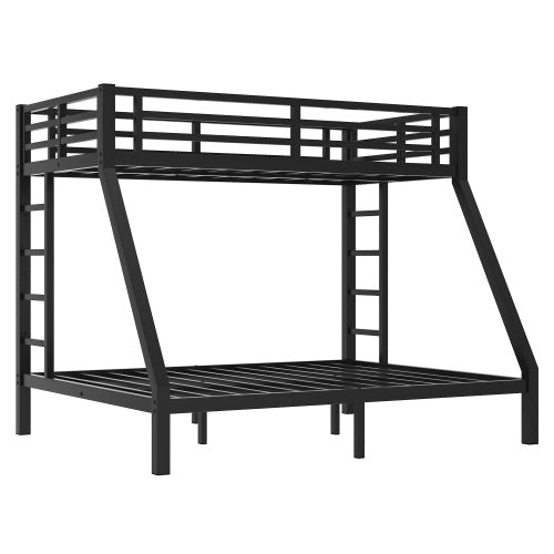 Metal Twin XL Over Queen Bunk Bed For Teens And Adults,Space-Saving Noise Reduced No Box Spring Needed
