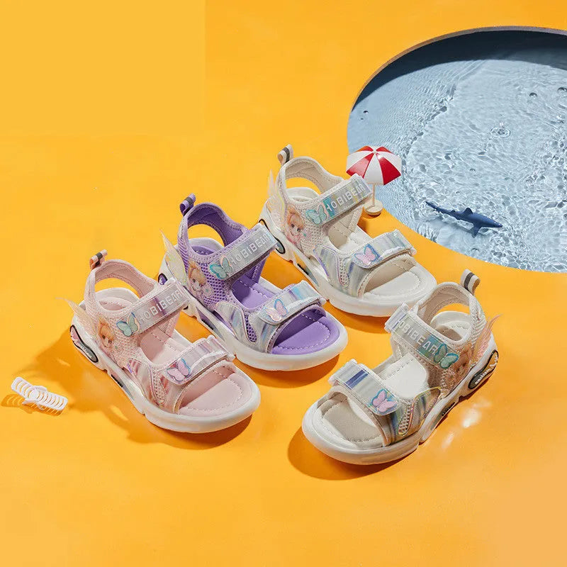 Harpy Bear Kids \ 'chaussures soleil princesse chaussures filles \ 'sandales mignon dessin animé respirant pantoufles