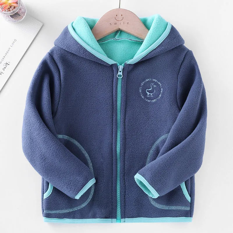 Enfants de Vêtements Ensemble Polaire Cardigan Chandail À Capuchon