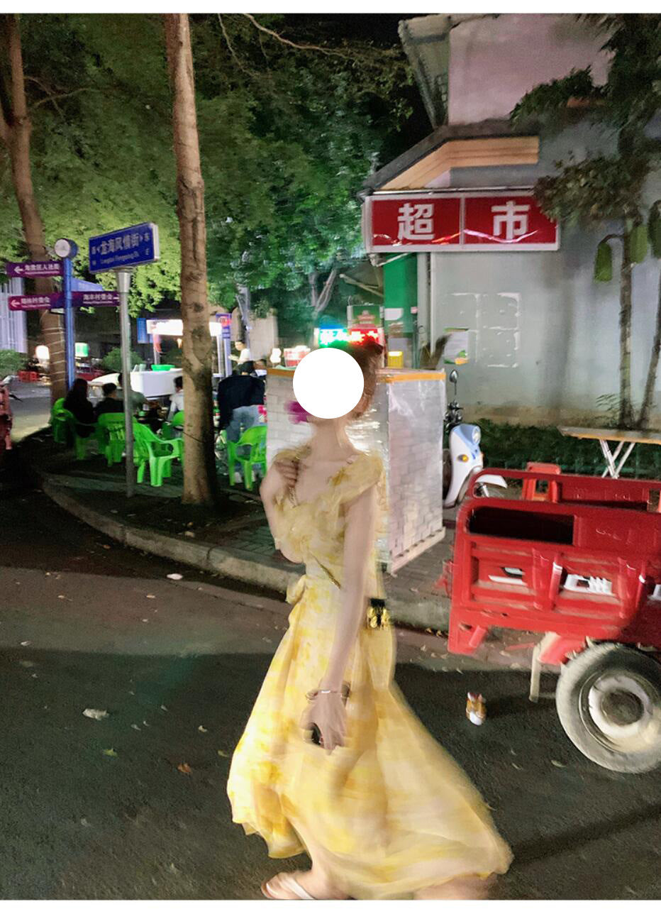 Female Spring And Autumn Beach Vacation Summer Short Sleeve Skirt - Enfance-Heureuse