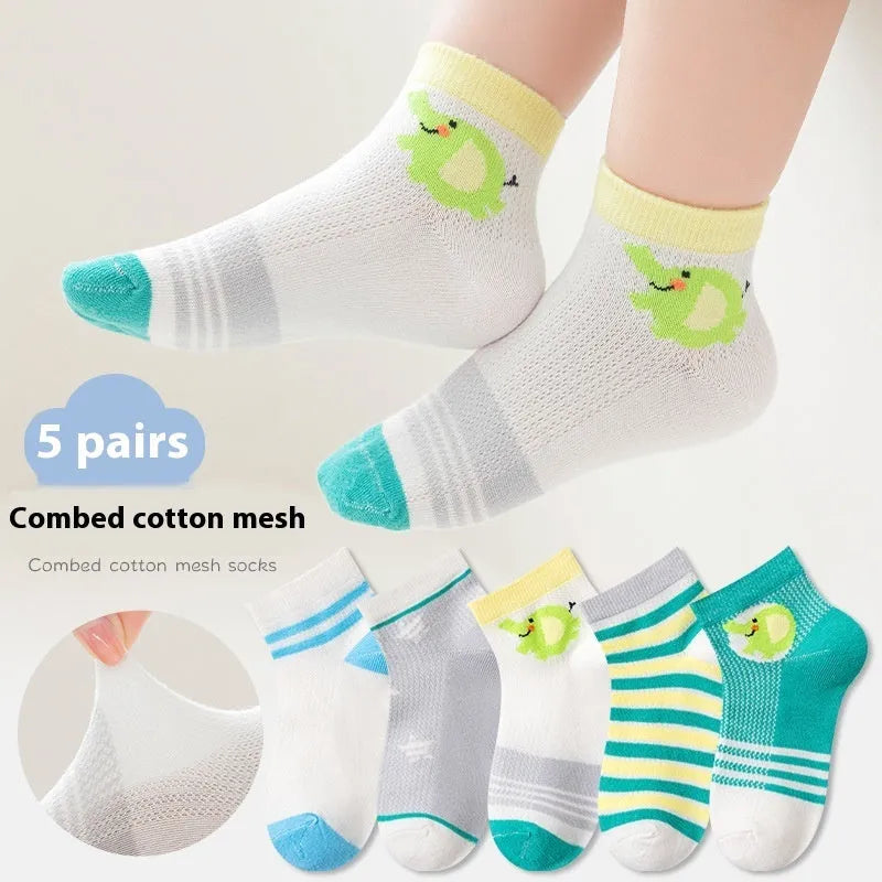 Children's Mesh Thin Cartoon Boy Socks