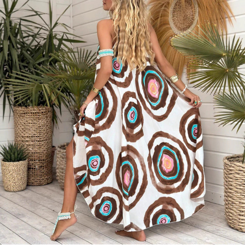 European And American Bohemian Style Printing Loose Casual Dress