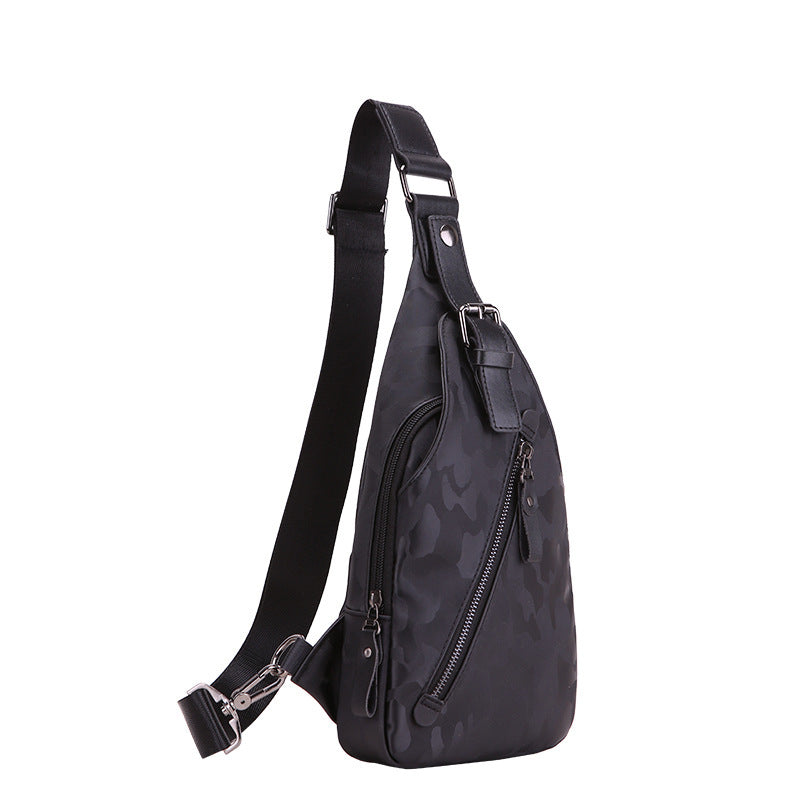 Camouflage waterproof Mens single shoulder bag Korean male Bag Satchel tide back chest chest pack wrapping motion explosion