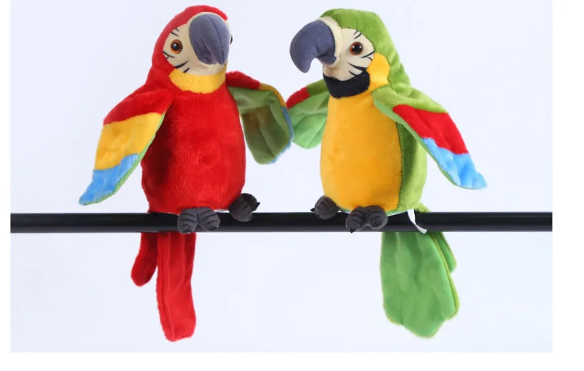 Électrique Parler Perroquet En Peluche Jouet Mignon Parlant Fiche Répète