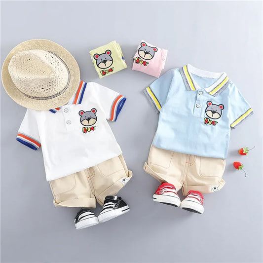 Children's clothing Korean short sleeve suit - Enfance-Heureuse