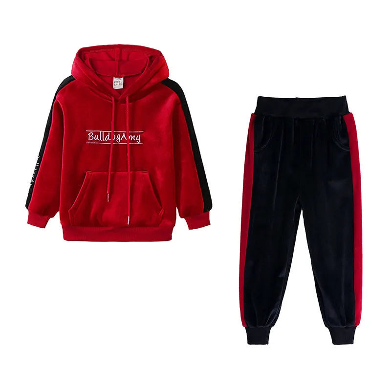 Costume de sport deux pièces à manches longues pour filles