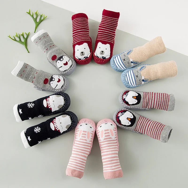 New winter plush, Terry BABY TODDLER SOCKS, skid proof floor socks for children