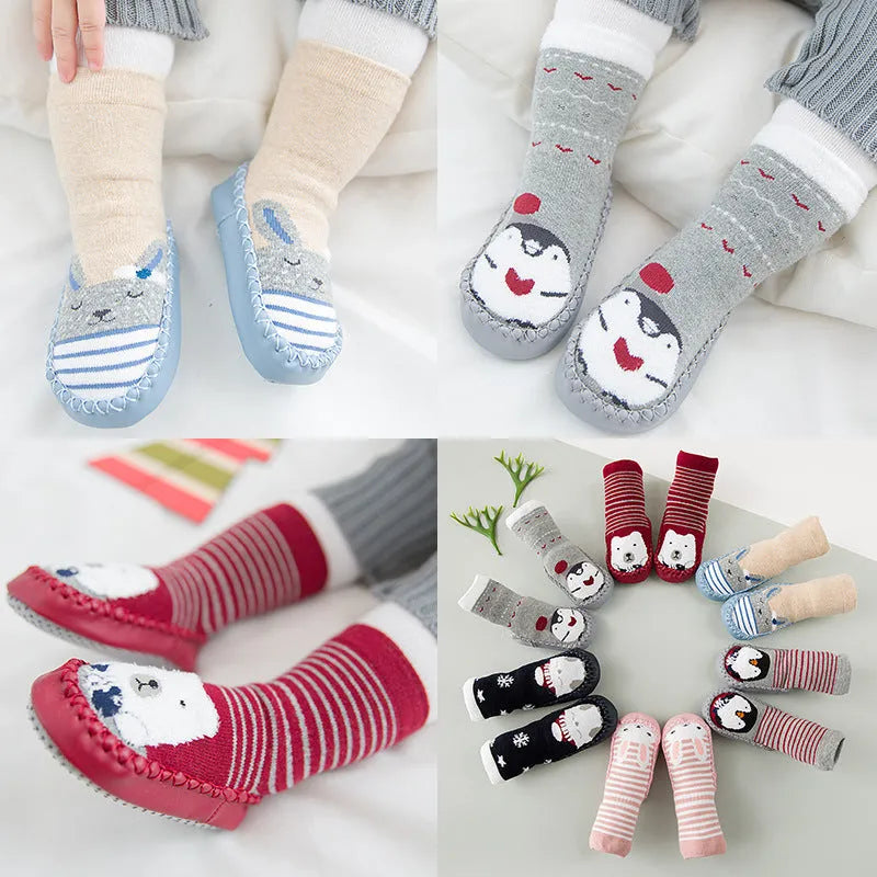 New winter plush, Terry BABY TODDLER SOCKS, skid proof floor socks for children
