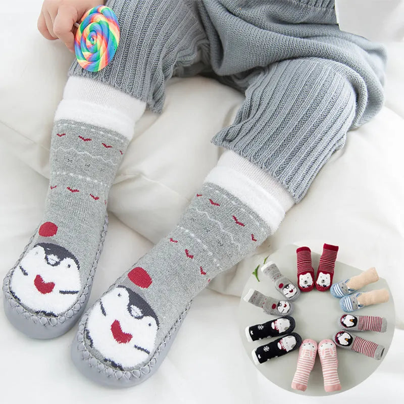 New winter plush, Terry BABY TODDLER SOCKS, skid proof floor socks for children