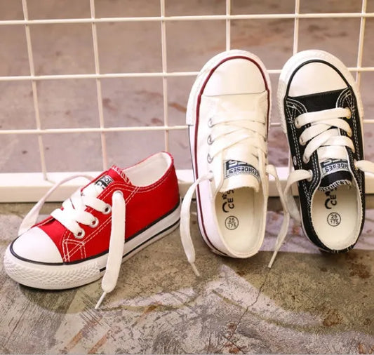 Canvas Shoes Non-slip Casual Shoes Student Parent-child Shoes New Baby Shoes White Shoes - Enfance-Heureuse