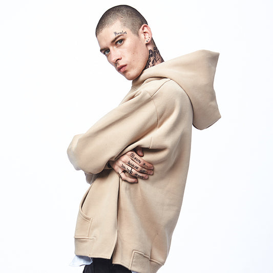 Male and men's sweater autumn new color plus velvet oversize off shoulder Mens Hoodie tide - Enfance-Heureuse