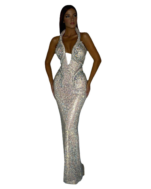 Sexy Sequined Banquet Dress Sheath Trailing Evening Dress - Enfance-Heureuse