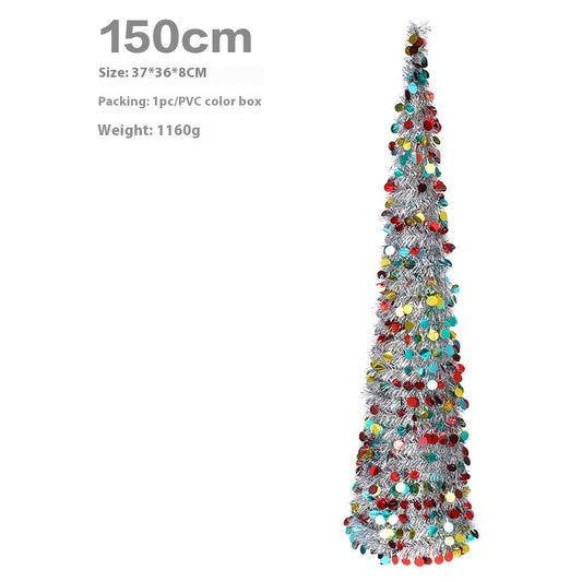 Christmas Colorful Retractable Folding Christmas Tree Decorative Ornaments - Enfance-Heureuse
