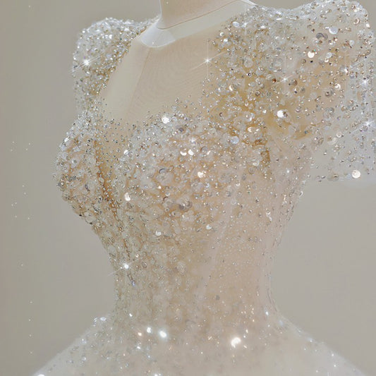 New Bridal Main Yarn Large Trailing Tail At Large Princess Senior Texture Small Out Of Doors Yarn - Enfance-Heureuse