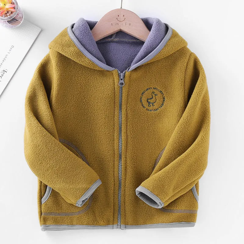 Enfants de Vêtements Ensemble Polaire Cardigan Chandail À Capuchon