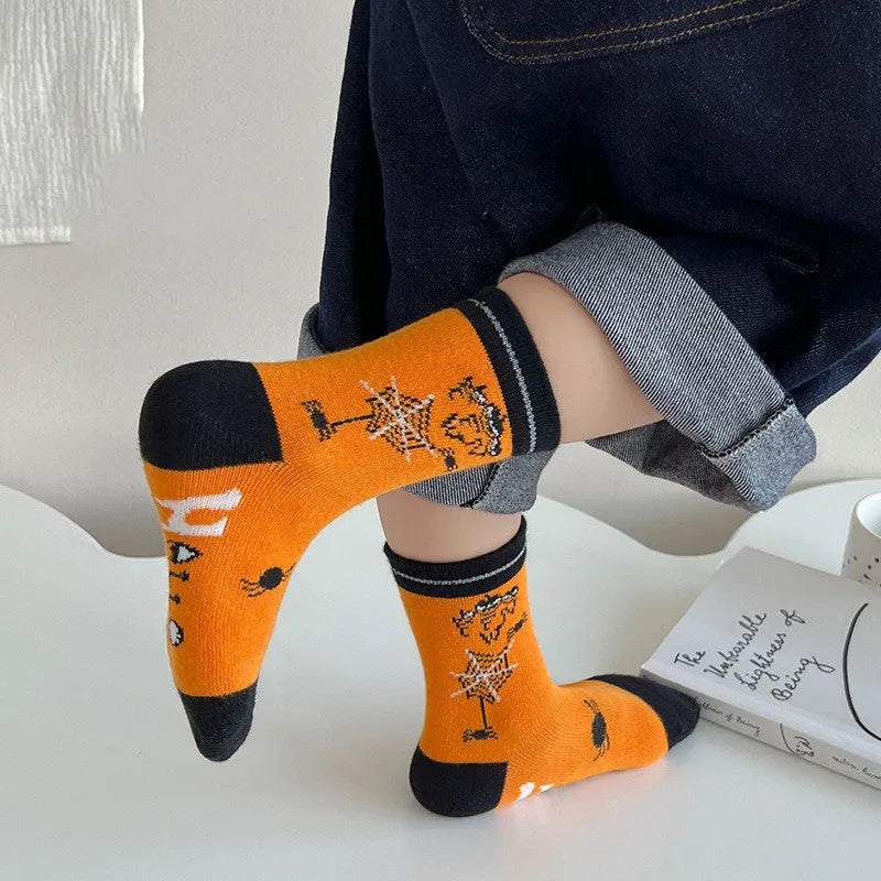 Chaussettes simples de tube d'Halloween à la mode pour enfants