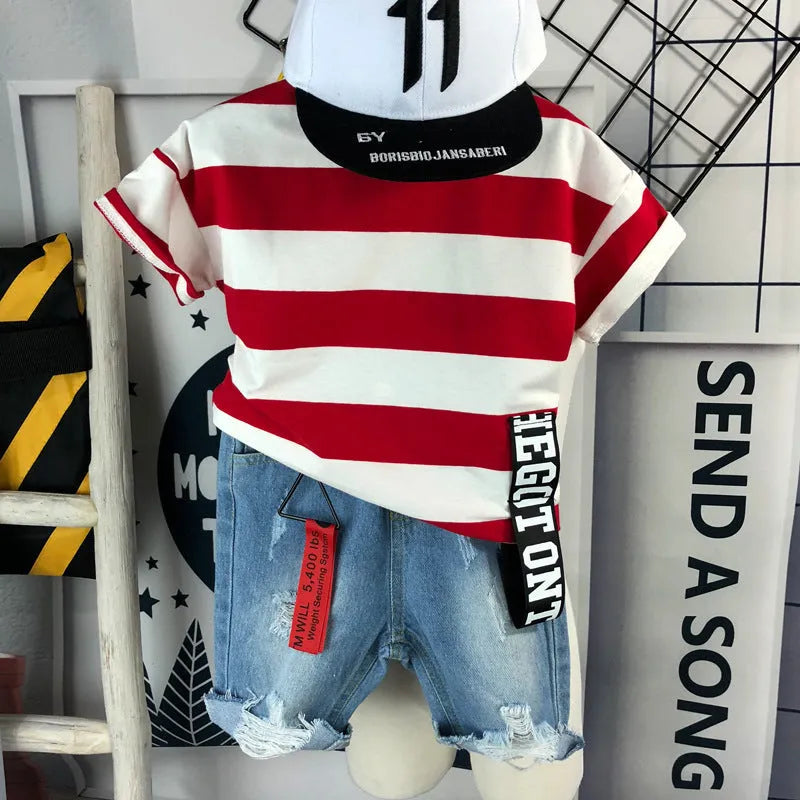 Children's Clothing Boys' Short Sleeve Suit - Enfance-Heureuse