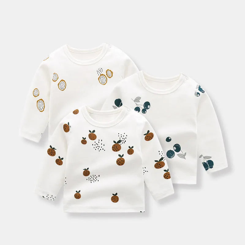 T-shirt à manches longues en coton biologique pour garçons