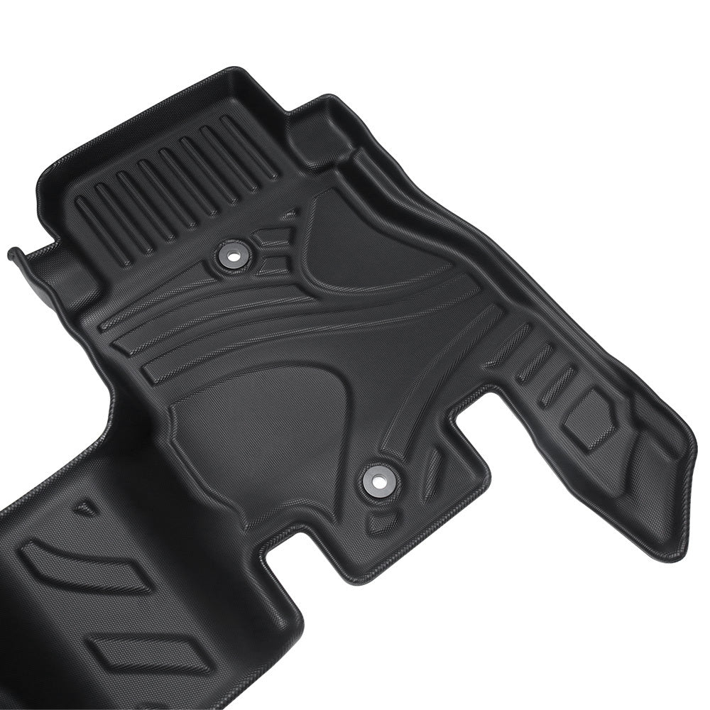 Car Floor Mats For J EEP Wrangler JL 2018 4 Doors Model, Waterproof And Stain-resistant TPE,Black 3 PCS. - Not Fit For Jeep Wrangler JK Or 4XE