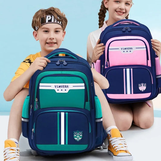New Primary School Student Schoolbag 1-3-6 Grade Backpack Interlayer Waterproof Large Capacity Boys And Girls - Enfance-Heureuse