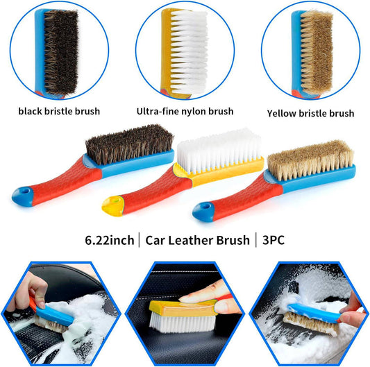 17Pcs Car Detailing Brush Set Drill Not Include - Enfance-Heureuse