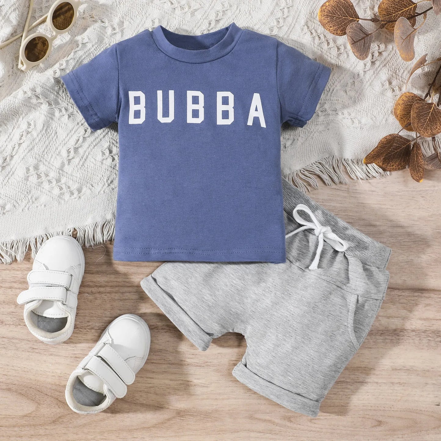 Ensemble T-shirt décontracté avec lettres pour garçons