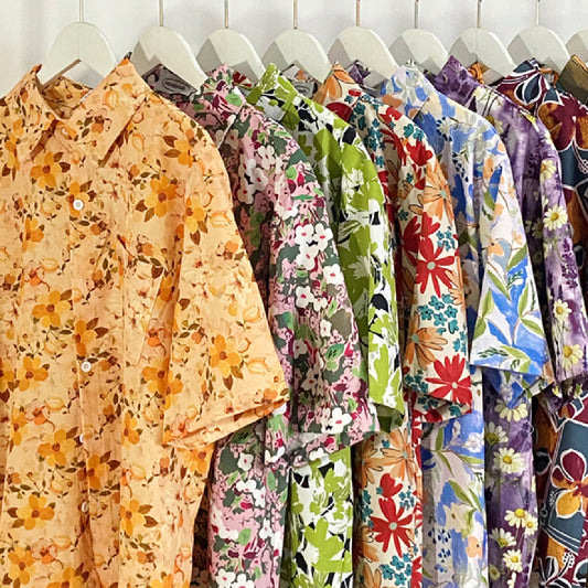 Retro Printed Shirt Short Sleeve Loose Design - Enfance-Heureuse