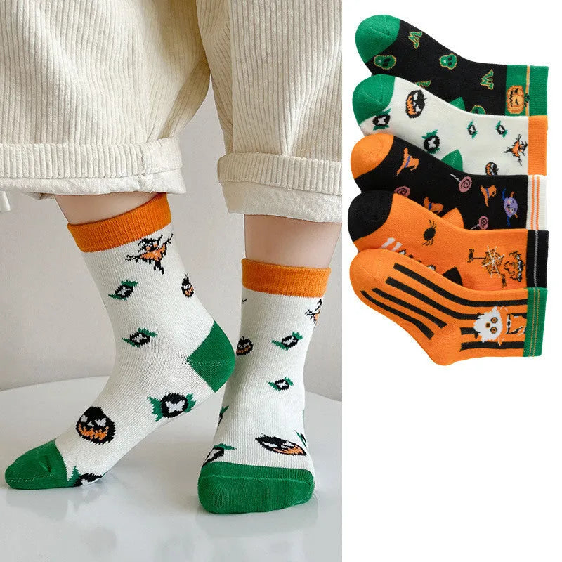 Chaussettes simples de tube d'Halloween à la mode pour enfants