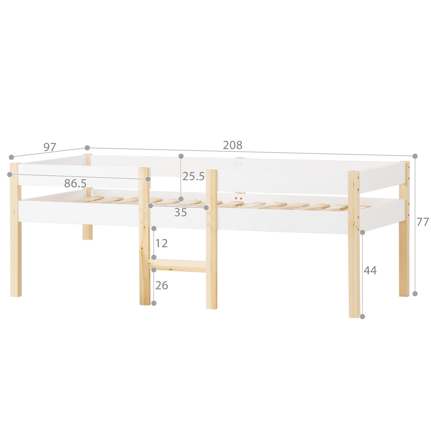 Pine Children's Bed 90cmx190cm