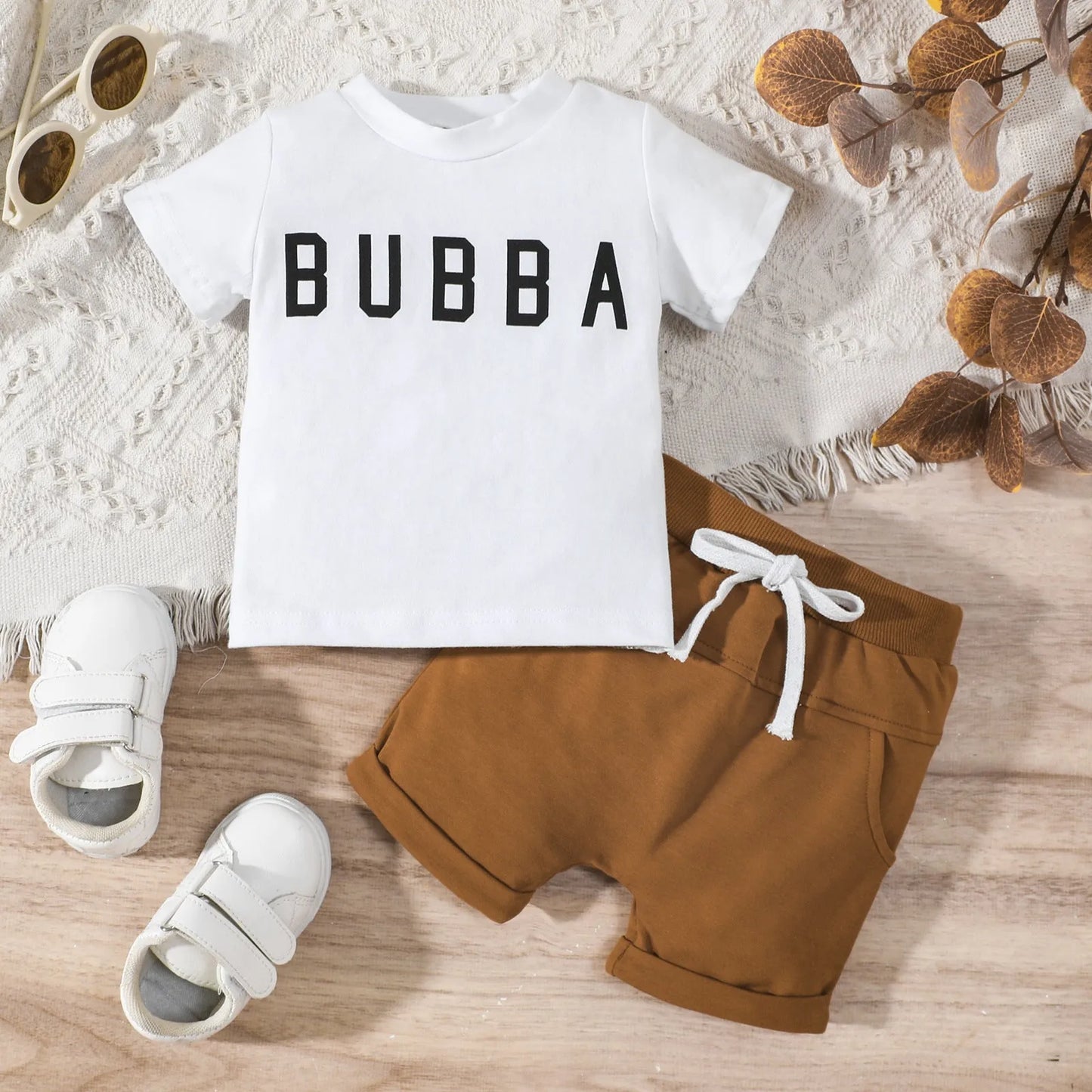 Ensemble T-shirt décontracté avec lettres pour garçons