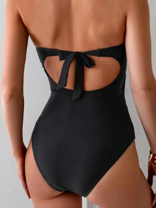 Cutout Sweetheart Neck One-Piece Swimwear - Enfance-Heureuse