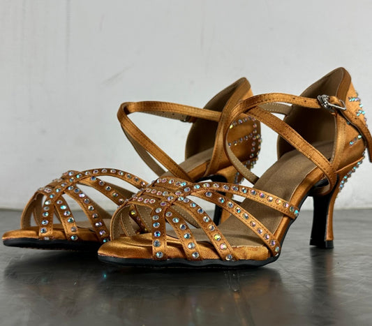 Diamond Latin Dance Shoes Women's High Heel Dancing Shoes - Enfance-Heureuse