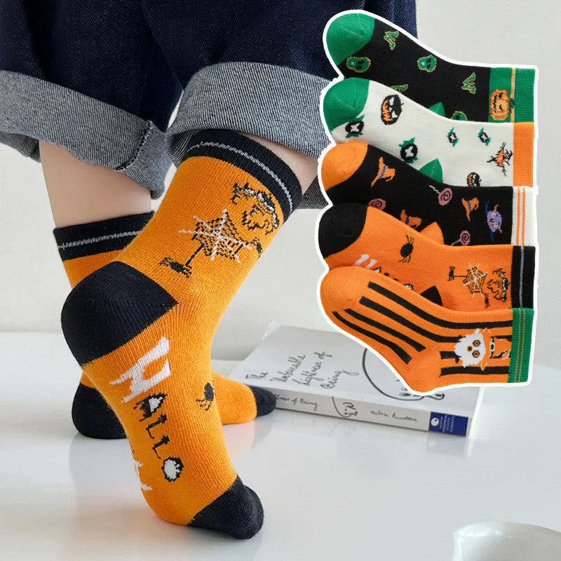 Chaussettes simples de tube d'Halloween à la mode pour enfants