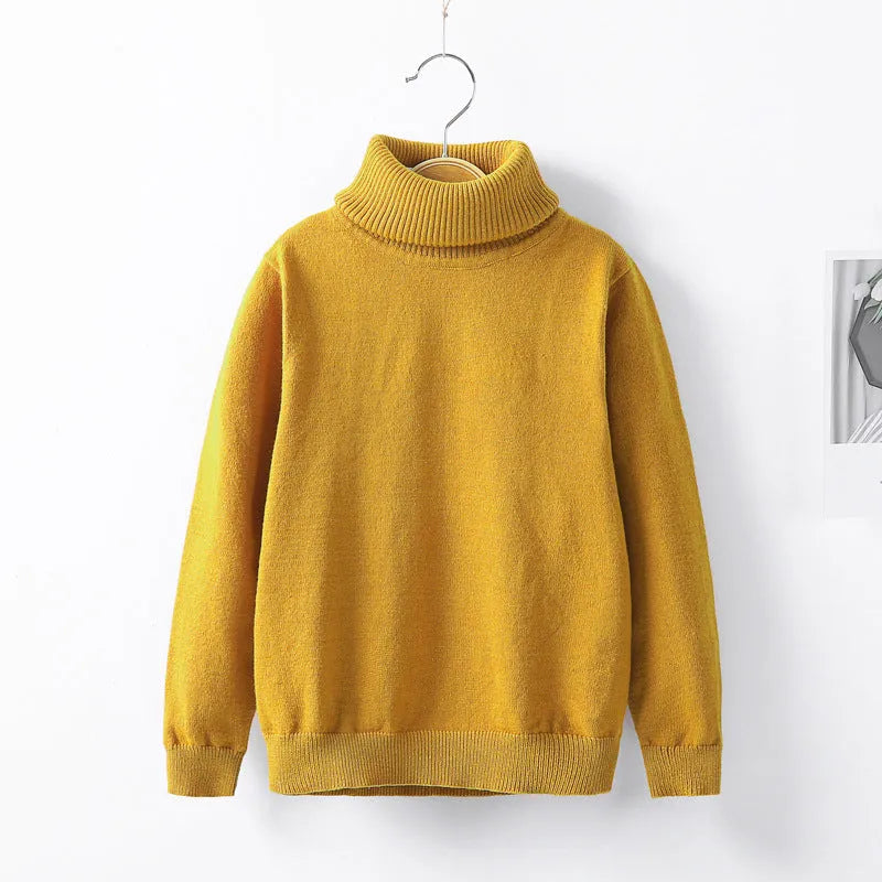 Automne et hiver col haut enfants de tricots