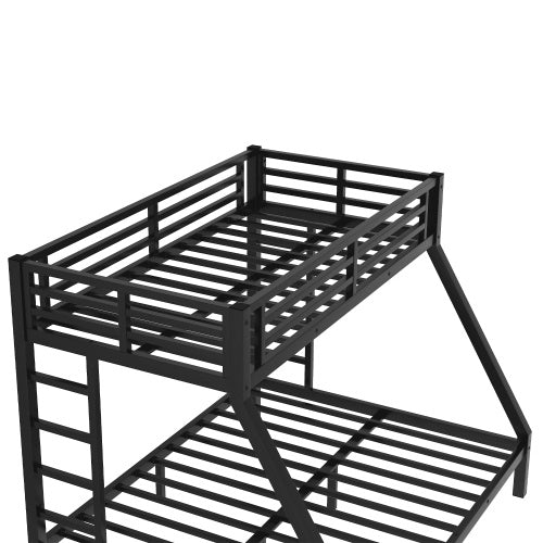 Metal Twin XL Over Queen Bunk Bed For Teens And Adults,Space-Saving Noise Reduced No Box Spring Needed