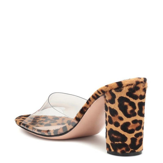 European And American Fashion Sandals PVC Chunky Heel - Enfance-Heureuse