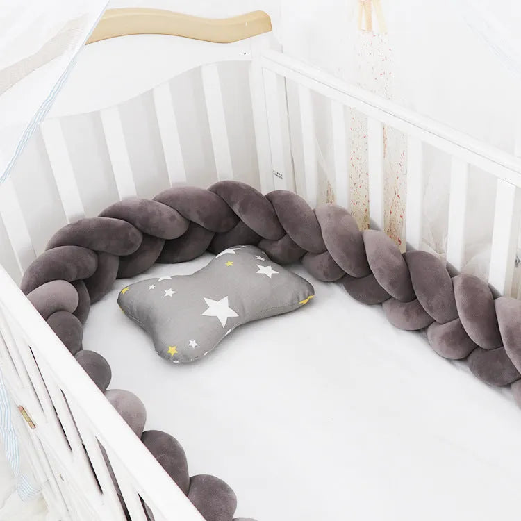 Bébé Pare-chocs lit Tresse Noeud Oreiller Coussin Pare-chocs pour Infantile cuna Bebe allumé lit Protecteur Tour de lit Chambre Décor