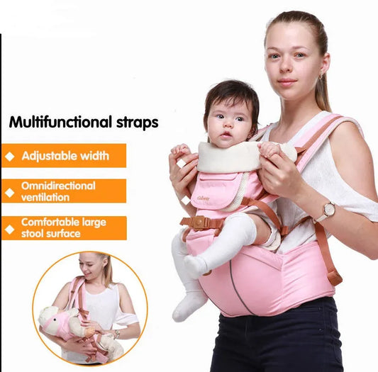Multifonctionnel respirant porte-bébé ergonomique bébé fronde réglable ceinture nouveau-né bébé voyage sangle mère taille dos tabouret - Enfance-Heureuse