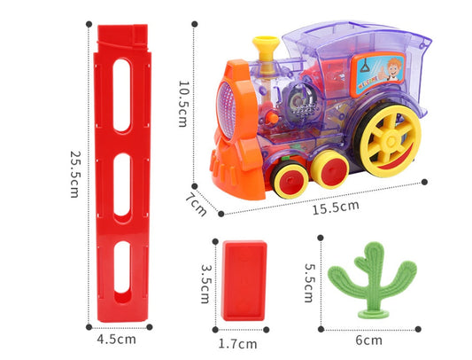 Domino Train Toys Baby Toys Car Puzzle Automatic Release Licensing Electric Building Blocks Train Toy - Enfance-Heureuse
