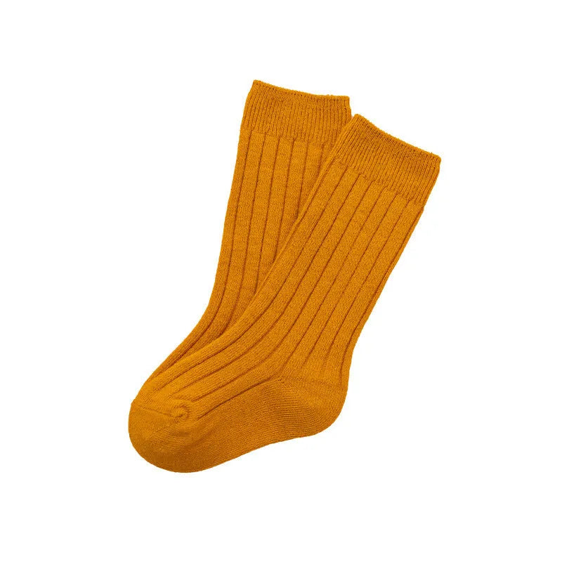 Double Needle Baby Knee Length Socks