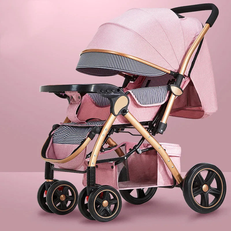 Les poussettes de bébé sont légères et faciles à plier