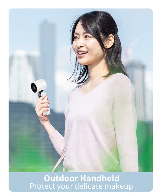 Portable Handheld Fan, Speed Adjustable Turbo Mini Fan, Reduced Temperature Mode, Rechargeable Digital Display Foldable Personal Fan With Night Light, Suitable For Women Men Outdoor - Enfance-Heureuse