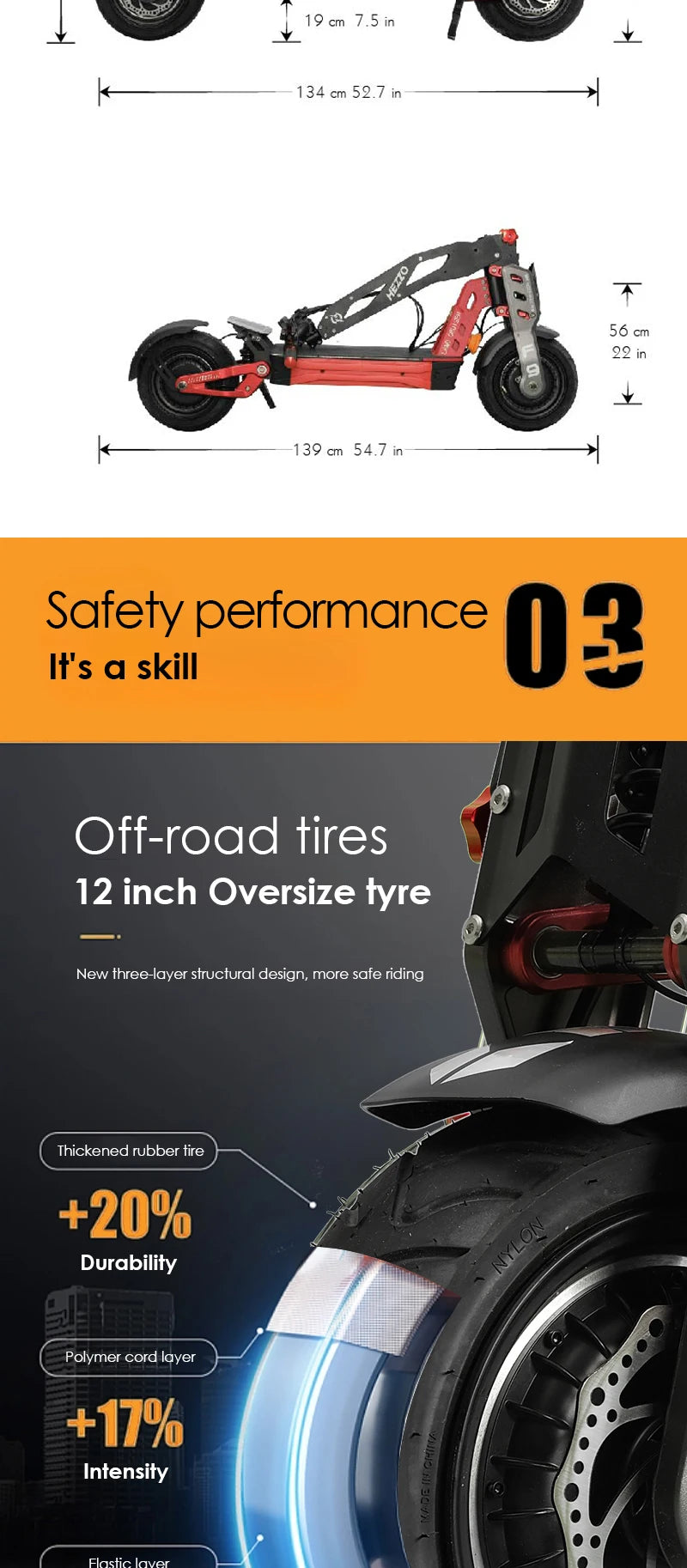 HEZZO F9 Foldable Electric Scooter for Adults 60v 8000w Dual Motors Powerful 60MPH EScooter Fat Tire 40Ah NFC Off Road Scooter