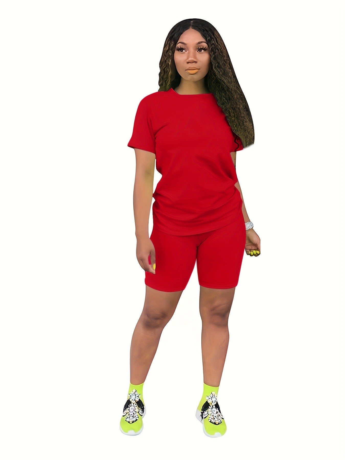 Solid Color Sports Suit Casual Two-piece Suit Women