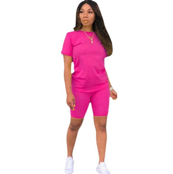 Solid Color Sports Suit Casual Two-piece Suit Women