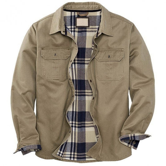 Locomotive Style Long Sleeve Cotton Jacket Men - Enfance-Heureuse