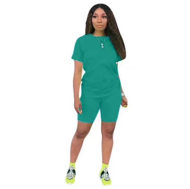 Solid Color Sports Suit Casual Two-piece Suit Women